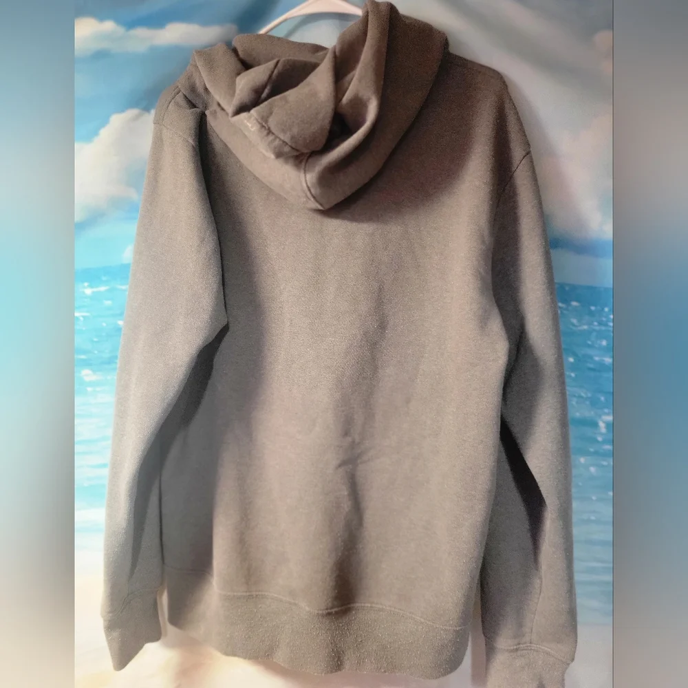 The North Face Zip up Hoodie Sweatshirt Mens size Large Orange & Gray‎